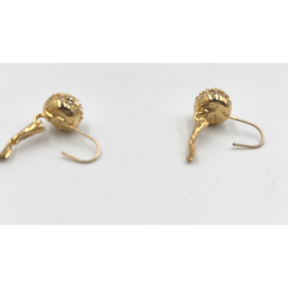 Vintage Swarovski Crystal Ball Leverback Earrings Valentine jewelry gift - Picture 9 of 14